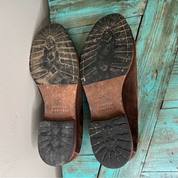 Johnston & Murphy Sheepskin Brown Loafers Size 11 - Picture 13 of 16